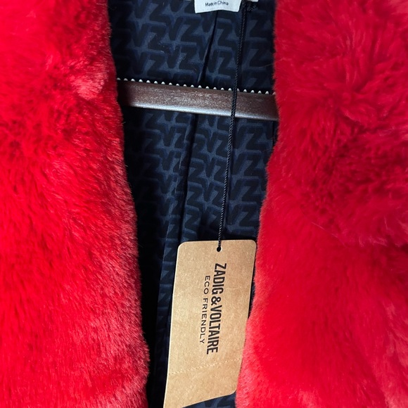 NWT Zadig & Voltaire Freeze Color Faux Fur Coat. M/L. - Picture 5 of 11